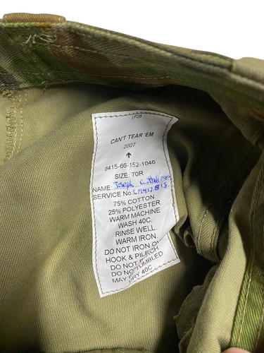 Australian Army Officially Issued Combat Trousers Pants 2007 Camo Size 70R - Bild 5 von 5