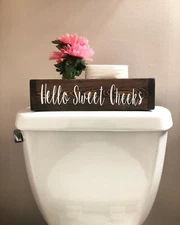 Hello Sweet Cheeks Pallet Box, Hello Sweet Cheeks, Bathroom Decor, Bathroom 