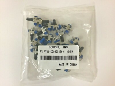 LOT OF 20 PCS  BOURNS, INC. PTV111-4420A-C503 - POT 50K OHM 1/20W CARBON R-LOG