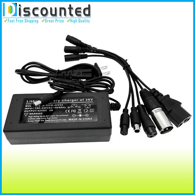 42V 2A Adapter Charger for isinwheel U1, U2 Electric Cruise Bike For 36V Battery