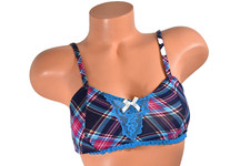 HONEYDEW INTIMATES BRI LACE TRIM BRALETTE BRA NIGHT BLUE 331028 Size SMALL NWT