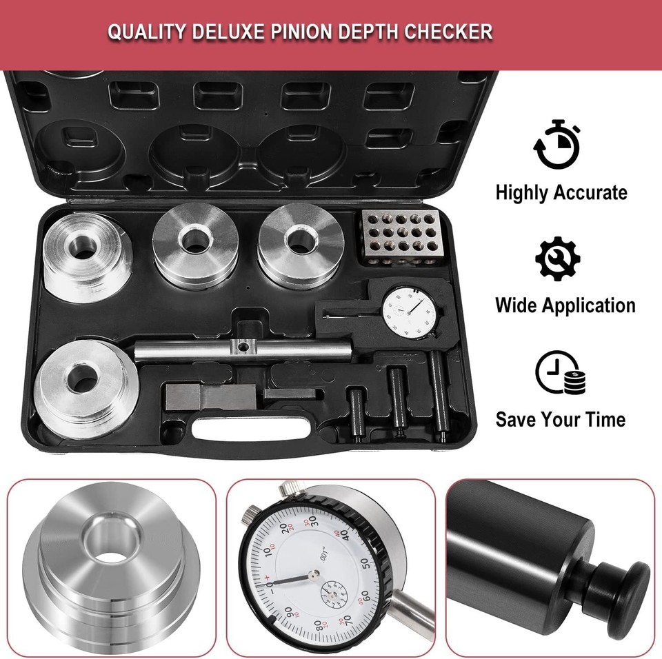 Differential Pinion Depth Gauge Checker Tools Sets 11001 for GM Ford ...