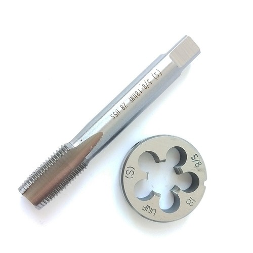 1pcs 5/8-18 tap + 1pcs 5/8-18 die, UNF cobalt British US made right hand taper - Picture 2 of 4