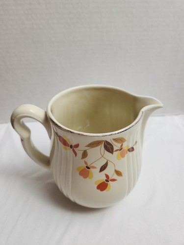 Vintage Jewel Tea AUTUMN LEAF Rayed Milk Pitcher 5.75" Tall - Picture 2 of 6