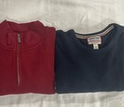 Land's End Mens Serious Sweats Crew Neck and Half Zip Lot of 2 Size XL/46-48