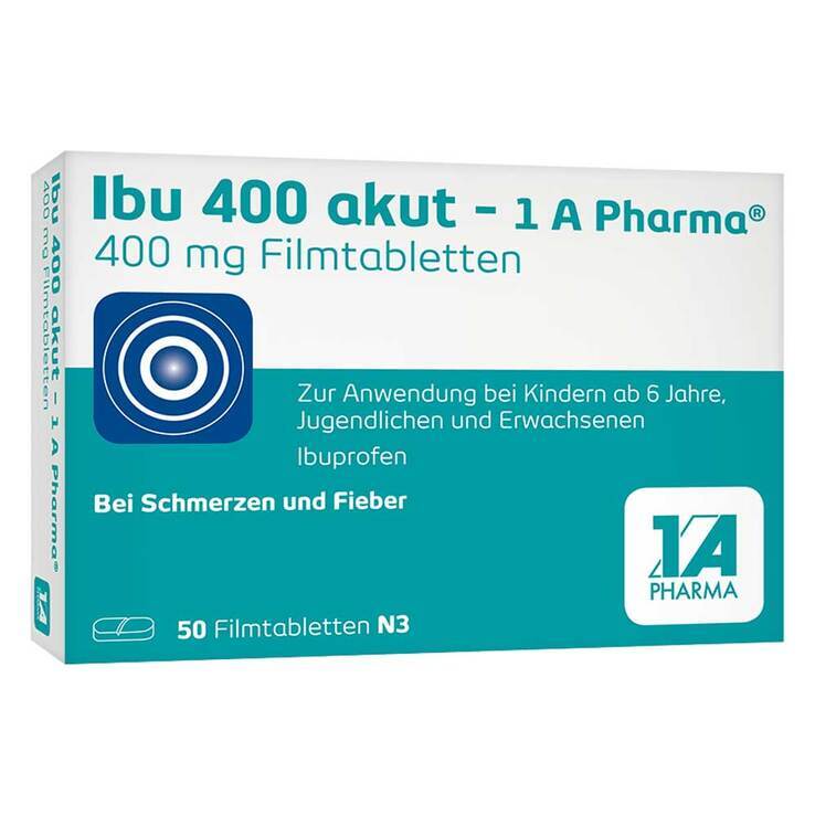 Ibu 400 akut – 1 A Pharma® Filmtabletten · 50 St · PZN 03045316