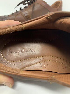 Cuadra tobacco casual fashion ostrich leather sneakers for  display picture 3