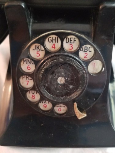 Vintage Northern Electric Rotary Dial Desk Phone 1960s Telephone - Black - Picture 2 of 11