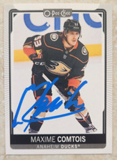 Max Comtois Signed 2021-22 O-Pee-Chee Hockey Card #209 Anaheim Ducks Maxime
