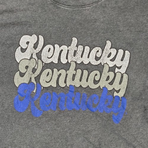 Kentucky Wildcats T-Shirt Women's Small Gray Flowy Washed UK Script Fanatics - Picture 4 of 7