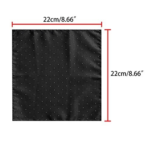  Мужские карманные квадраты классические атласные горошек однотонные один размер черные - Изображение 3 из 4