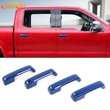 4pcs Blue Car Door Handle Cover Trim Molded For Ford F150 15-20 4dr Accessories