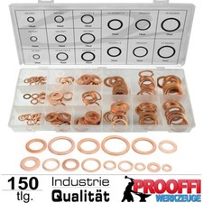 150 tlg. Kupfer Unterlegscheiben Set KFZ Öl Dienst Service Filter Wechsel G02807