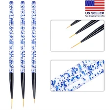 3 Pcs Nail Art Tool Set – Nail Art Pen, UV Gel Dotting Tool & Fine Liner Brush