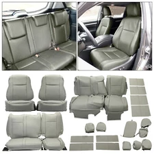 For Toyota Highlander LE/Hybrid 2014-2019 Full Set Seat Covers Front+Rear Grey