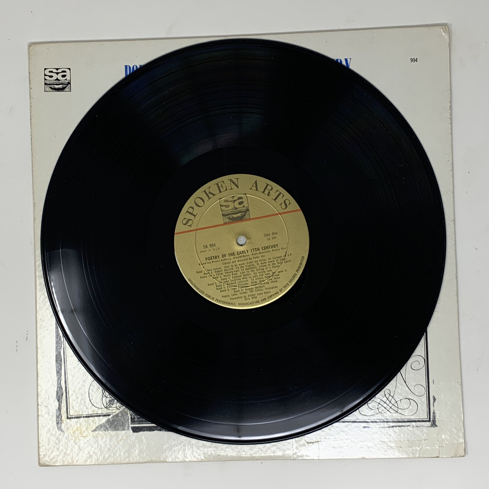 RARE Spoken Arts Treasury Matthew Arnold Vinyl Album Library of