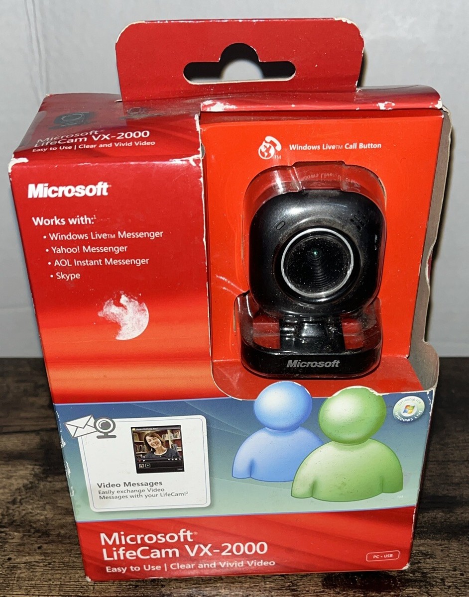 Microsoft LifeCam VX-2000 Web Cam w/ Built-in Microphone PC USB