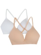 Fruit of the Loom Girl's Seamless Soft Cup Bras. 2-Pack
