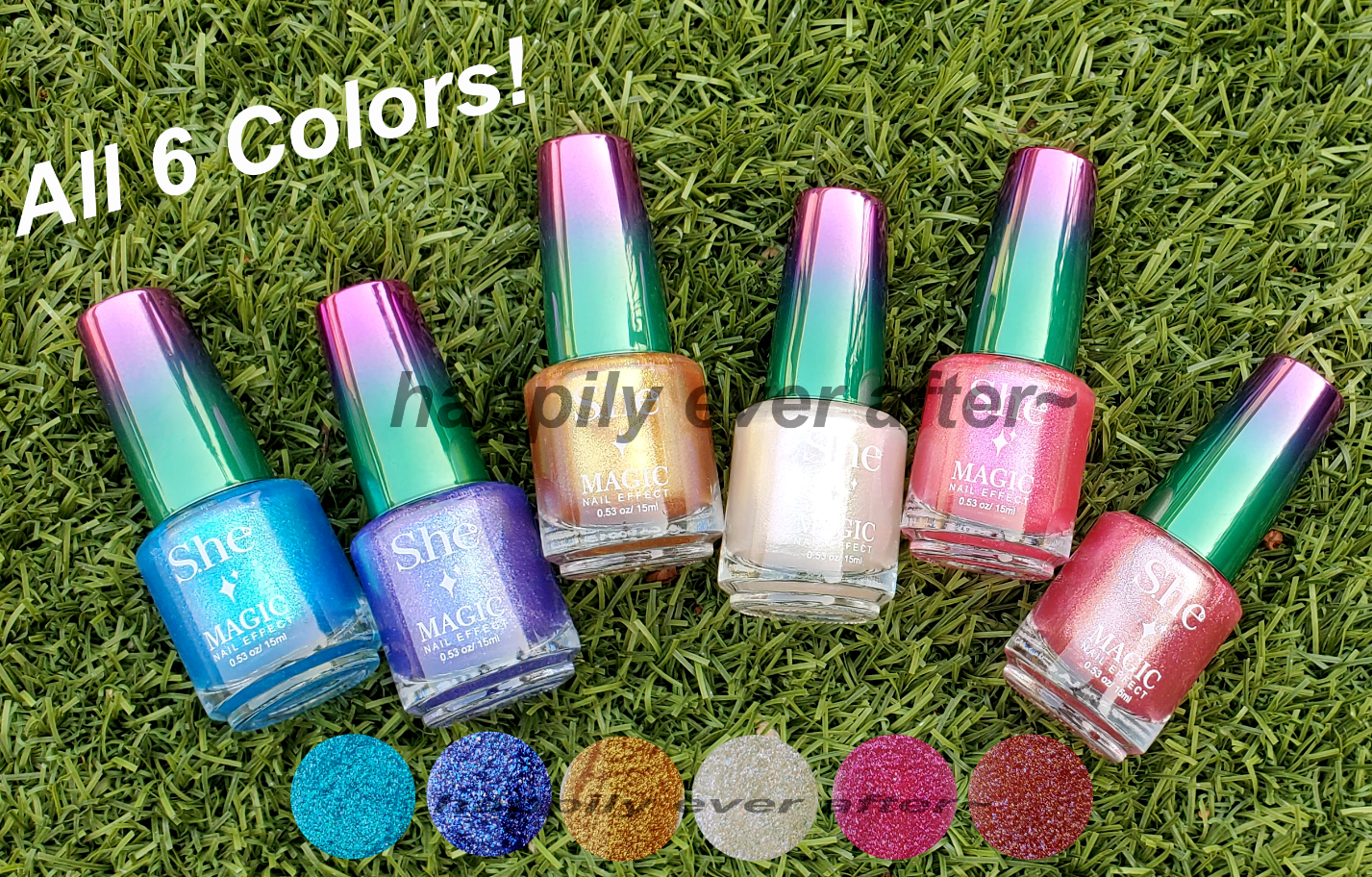 Magic Nail Effect Nail Polish Set - All 6 Colors, Glitter Nail, US  SELLER | eBay