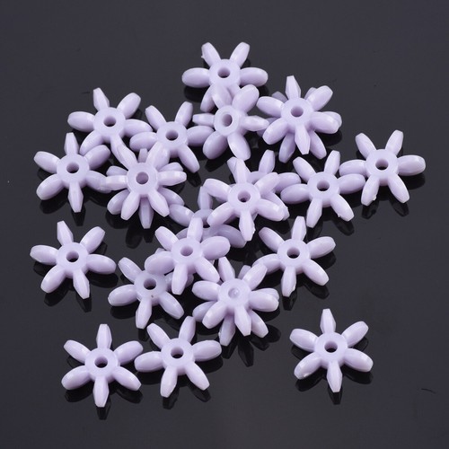 Lote de 50 cuentas espaciadoras sueltas de plástico acrílico flor 12 mm para hacer joyas hágalo usted mismo - Imagen 10 de 13