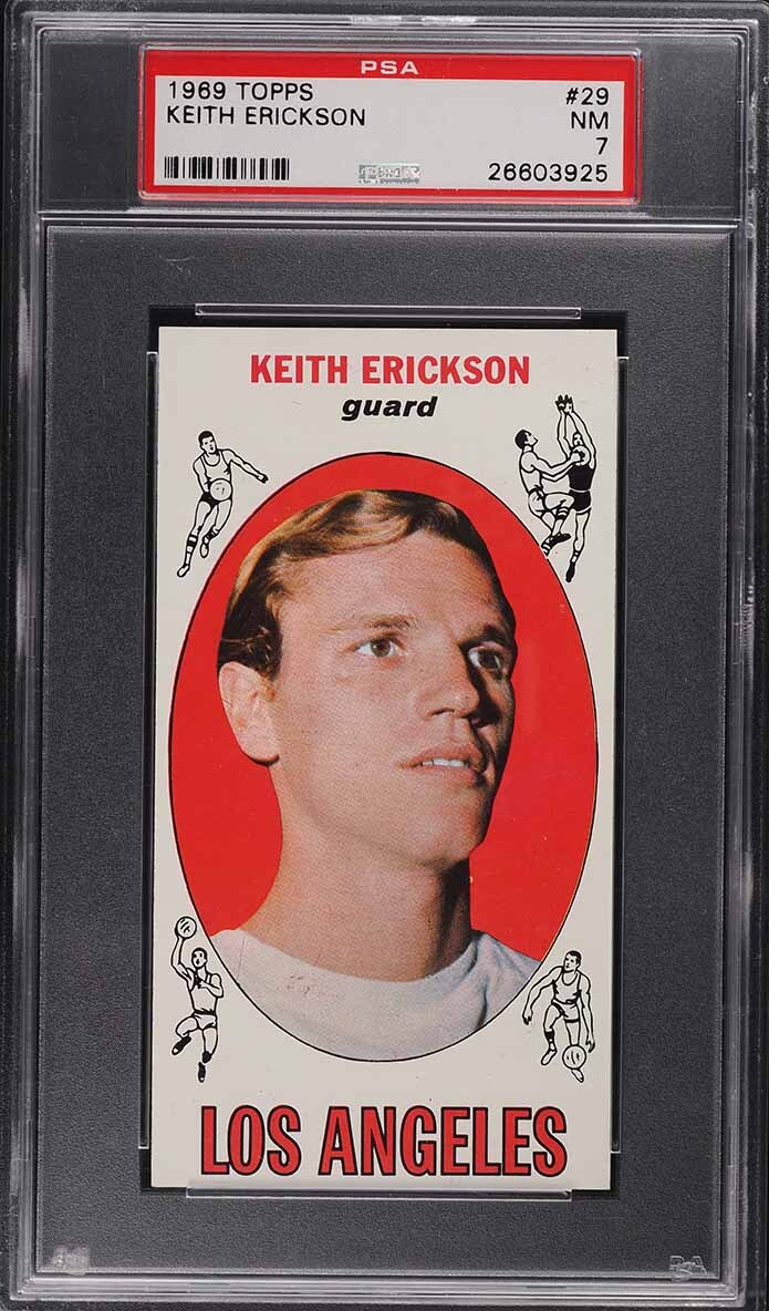 1969 Topps Basketball Keith Erickson #29 PSA 7