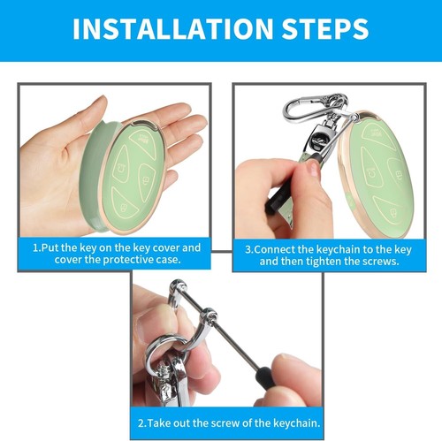 QBUC for Hyundai Ioniq 6 Key Fob Cover,Soft TPU 360 Degree Car Key Case Protecto - Picture 13 of 13