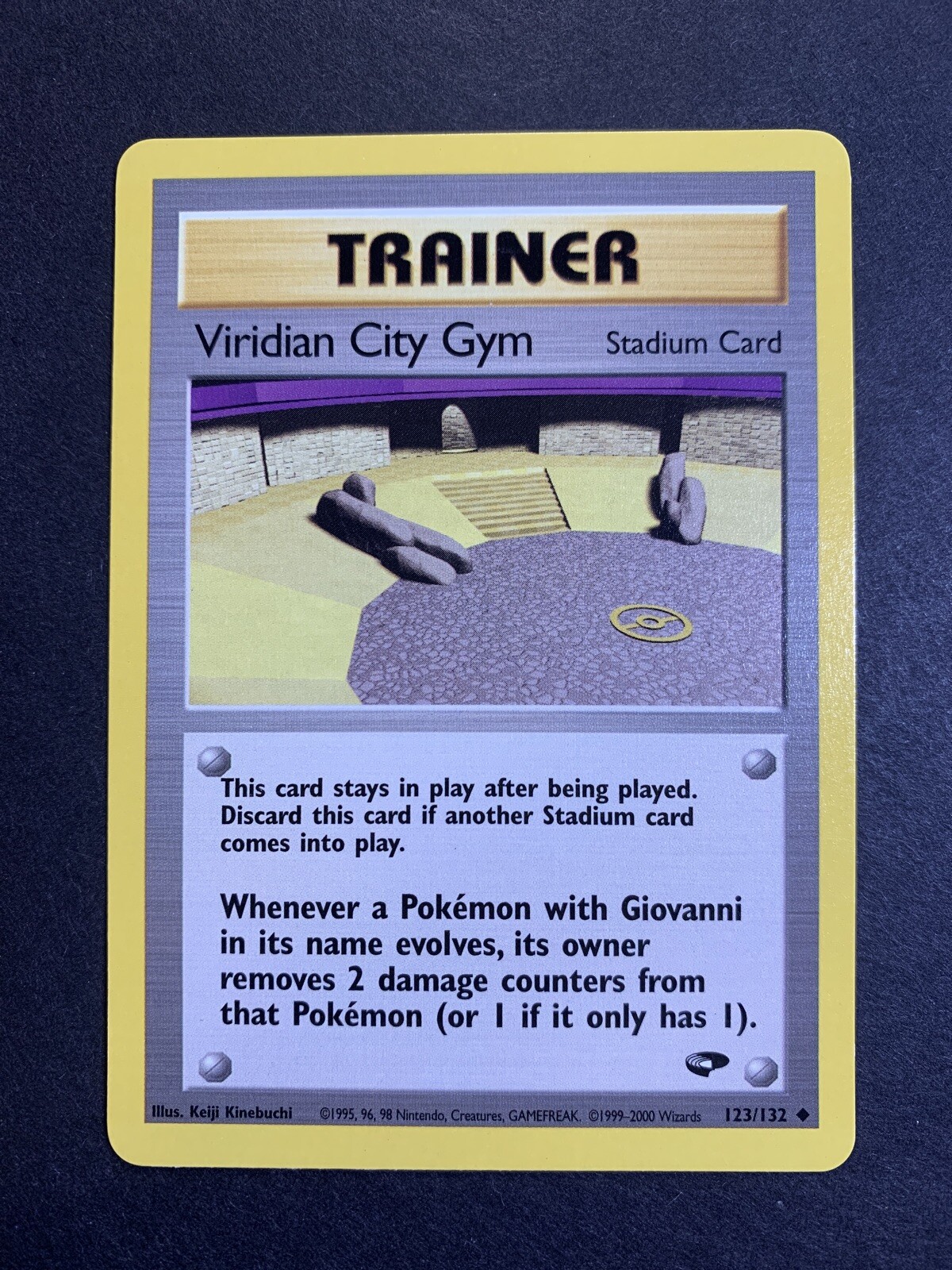 VIRIDIAN CITY GYM - Gym Challenge 123/132 - Uncommon - Trainer Pokemon Card NM/M