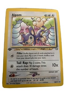 AIPOM Pokemon Card - WOTC - 1st Edition - Neo Genesis - 26/111 - NM #2