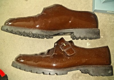 BALLY CHOCOLATE BROWN LEATHER & PATENT LOAFERS MUSILA SHOES  display picture 2
