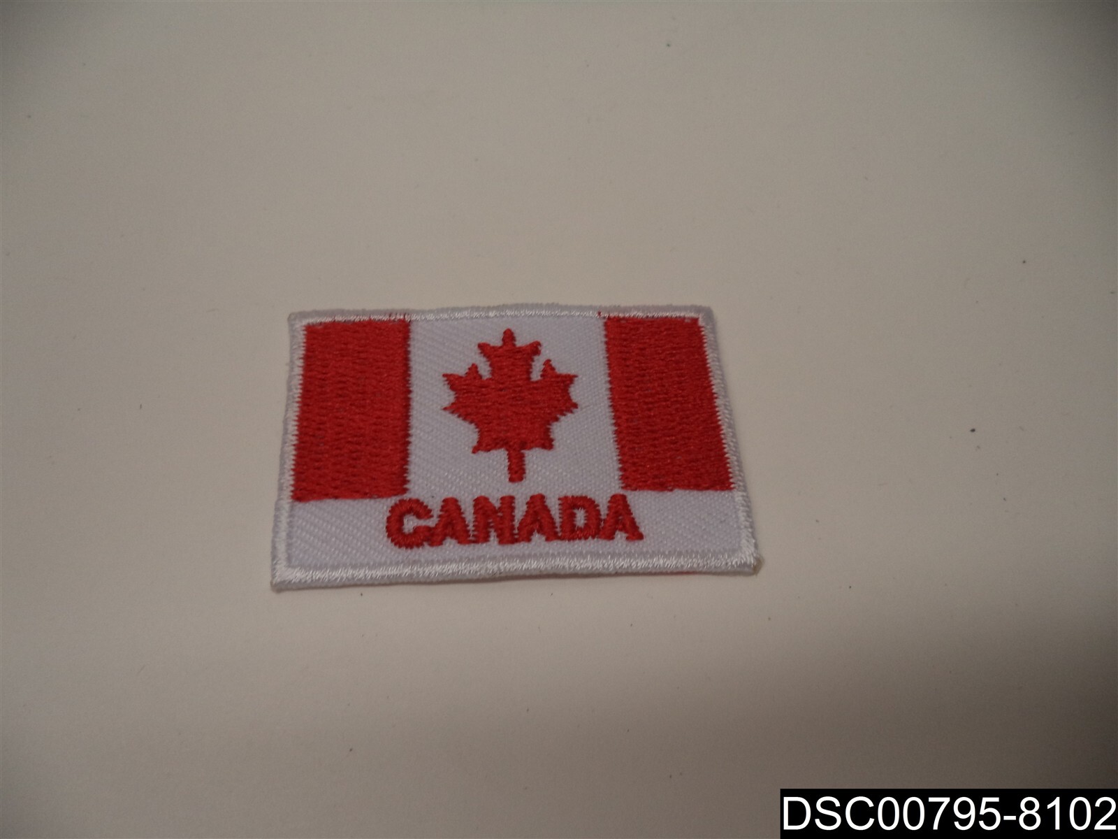 5 Canadian Flag Iron-On Patches 3 3/8