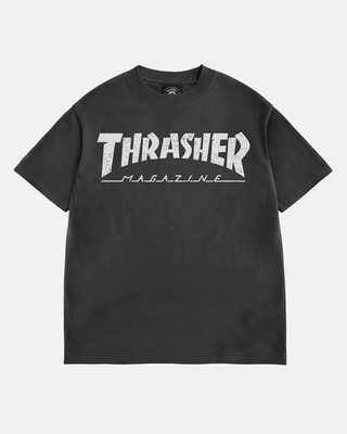 Thrasher Magazine Mag Logo Vintage Black Boxy Fit T-Shirt