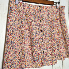 Ditsy Floral Mini Skirt Large Cottagecore Boho Fairy Grunge Coquette Cute Y2k
