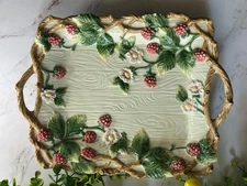 Fitz & Floyd  Ceramic English Garden Berry Platter Tray