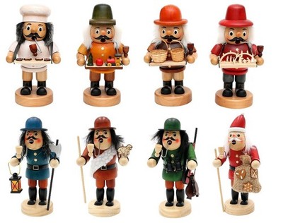 Räuchermännchen Bauchladen / Berufe, verschiedene Figuren - 15,0 / 16,0 cm