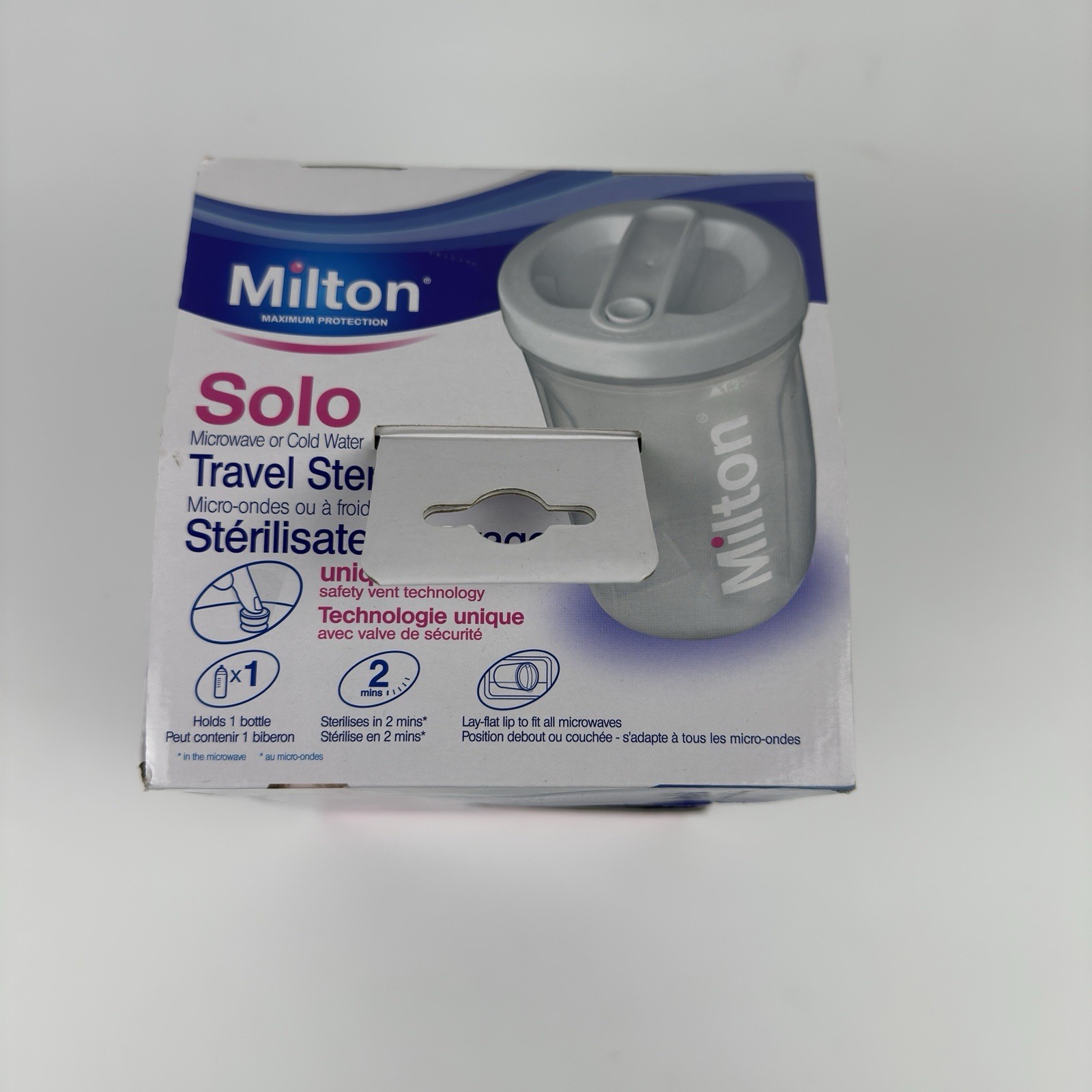 Milton Solo Travel Baby Bottle Steriliser From Just 2 Minutes Microwave Travel image 3