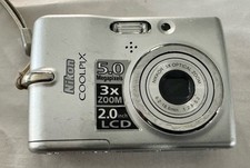 Nikon Coolpix L10 5.0 MP Digital Camera Silver Tested Working! Read Description