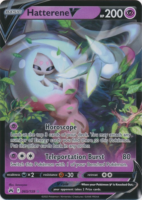 Holo Hatterene V 065/159 Ultra Rare Crown Zenith
