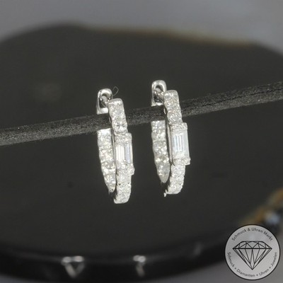 Wert 2500   Brillant Diamant Creolen in 900 Platin