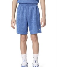 Nike Boys Multi Dri Fit Heathered Athletic Shorts Blue Size 7 NEW