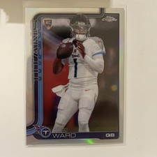 2025 Topps Chrome Football Cam Ward Rookie Refractor Tennessee Titans #314