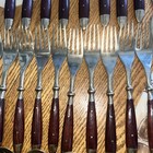 Vintage  Bronze & Rosewood Flatware Thailand Place Settings   Total Pieces 59 — photo 5