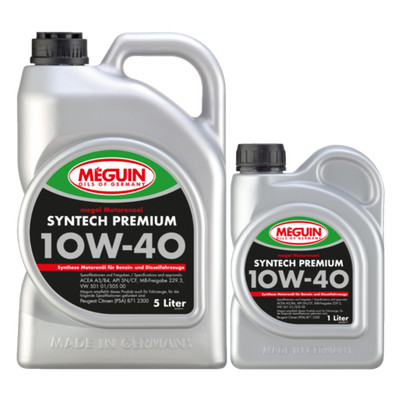 Meguin Motorenoel Syntech Premium SAE 10W-40 5 Liter Kanister+1Liter Flasche /6L