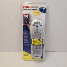 Universal Remote Control RCA, SAT CABLE VCR DVD TV, Silver, RCR311STN, TESTED 
