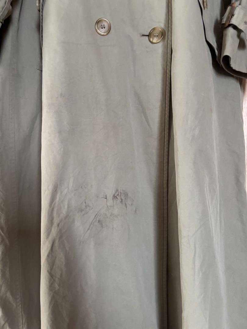 Burberry Vintage Trench Coat Cotton With Check Pattern Size L For Women thumbnail 10