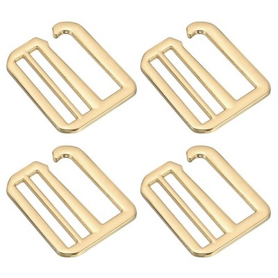 4Stk 1,5'' Metall G-Haken Gurtverschlüsse Flache Tri-Glide Schieber, Hellgold