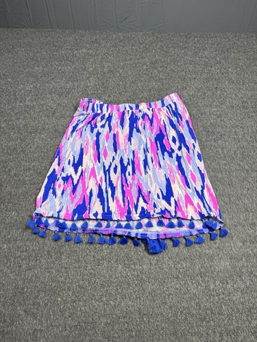 Lilly Pulitzer Skirt Womens Size S Pink A Line Short Wrap Tassle Draw String - Picture 4 of 6