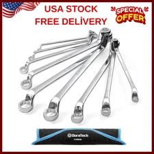 9 PCS Double Box End 75 Degree Deep Offset EXTRA LONG Wrench Tools Set 6-23Mm