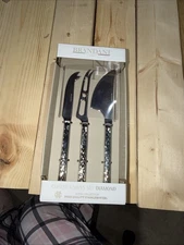 Brandani  Italy Cheese Knife Set Diamond New