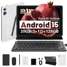 2025 10 inch Android 15 Tablet 128GB ROM (1TB TF) WiFi 6800mah Touch Dual Camera