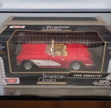 Red Corvette Convertible 1959 Diecast NIB Motor Max American Classics 1:24